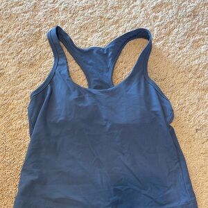 All in Motion Blue Racerback Tank Top With Built in Bra